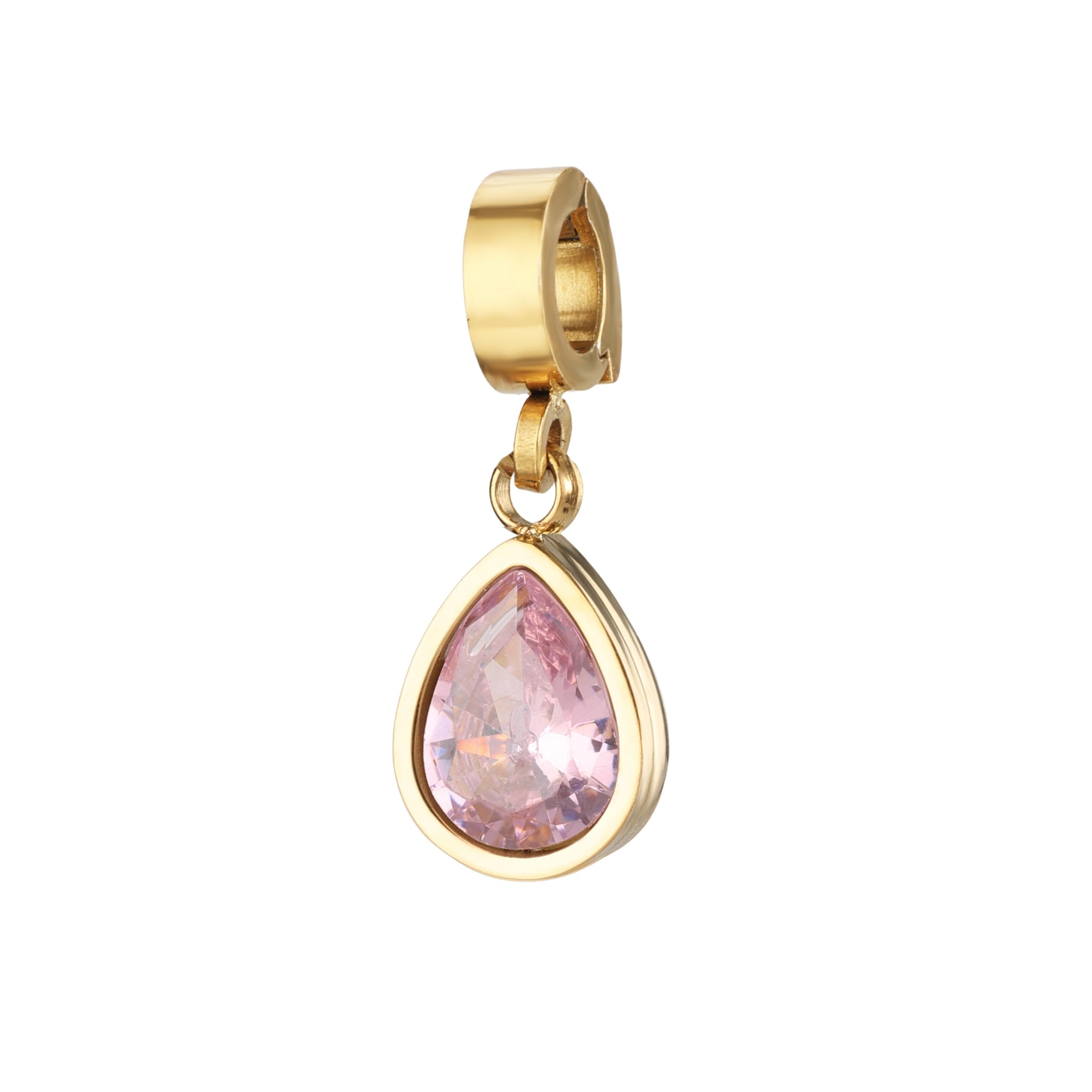 Orenza November Citrine Drop Charm - Teardrop Birthstone Charm - The Droplet Collection