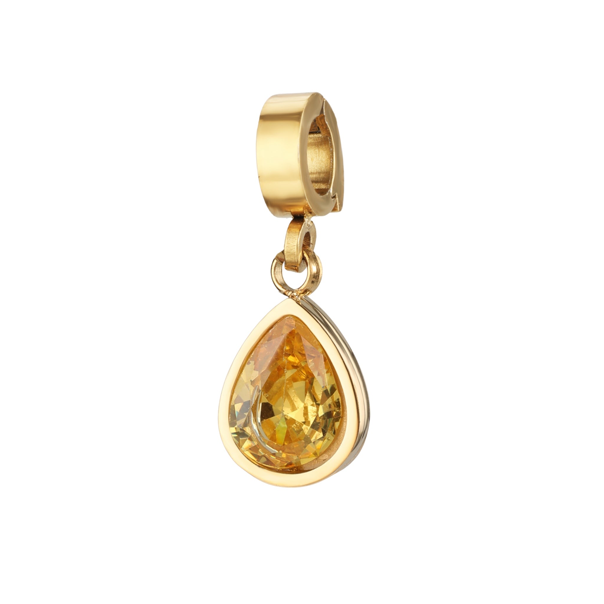 Orenza December Topaz Drop Charm - Teardrop Birthstone Charm - The Droplet Collection