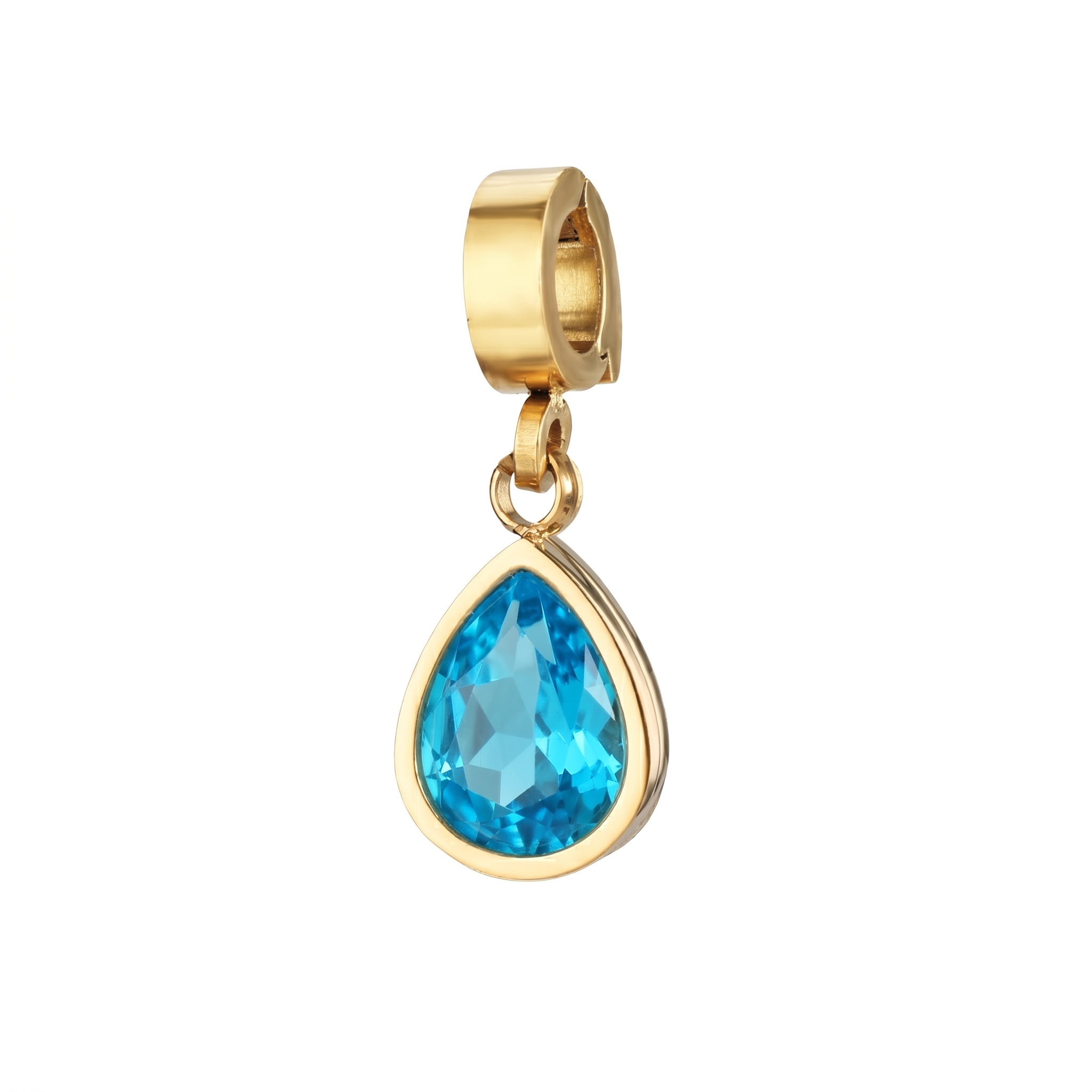 Orenza February Amethyst Drop Charm - Teardrop Birthstone Charm - The Droplet Collection