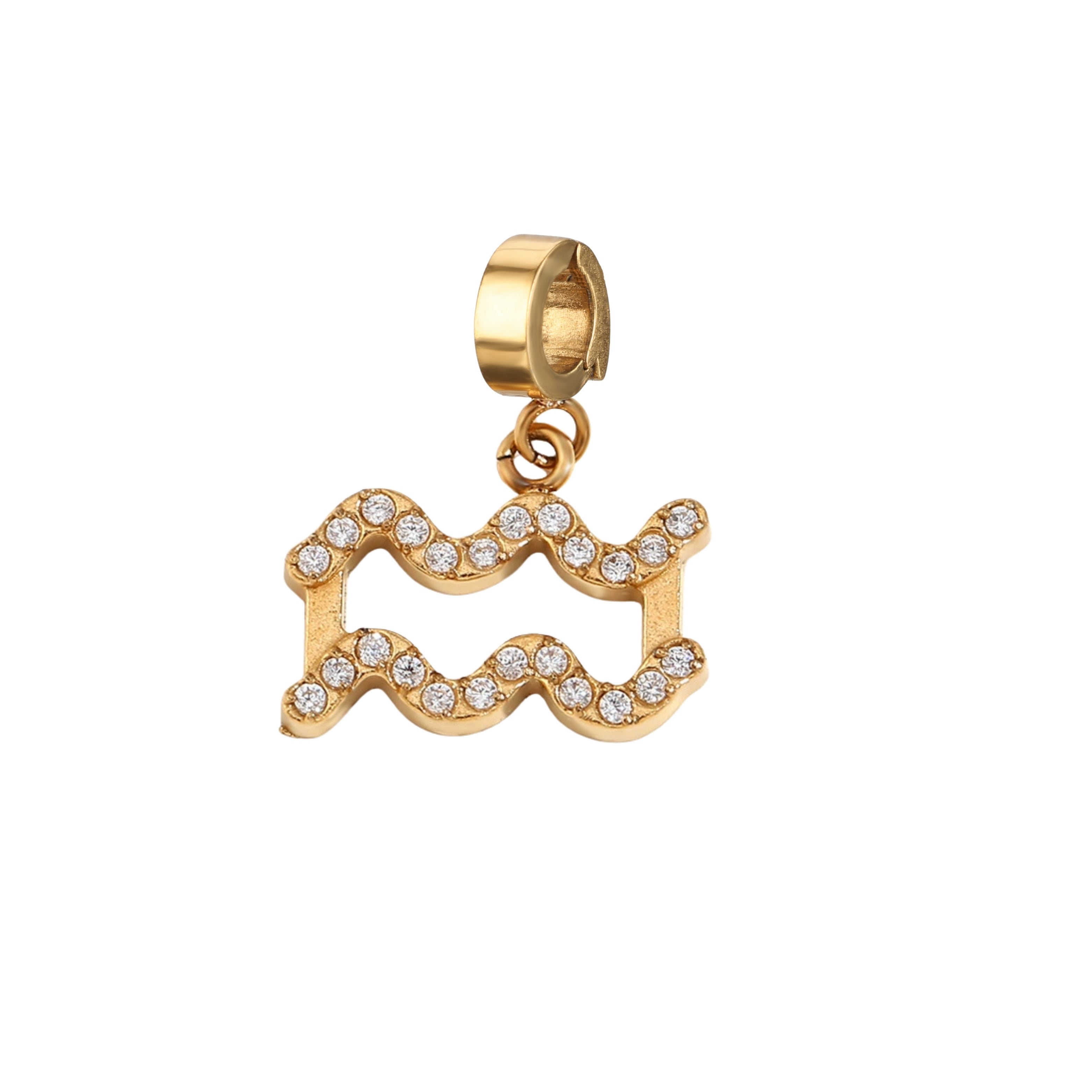 Orenza Aquarius Zircon Glow Charm - Crystal Zodiac Charm - The Astra Collection