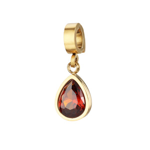 Orenza March Aquamarine Drop Charm - Teardrop Birthstone Charm - The Droplet Collection