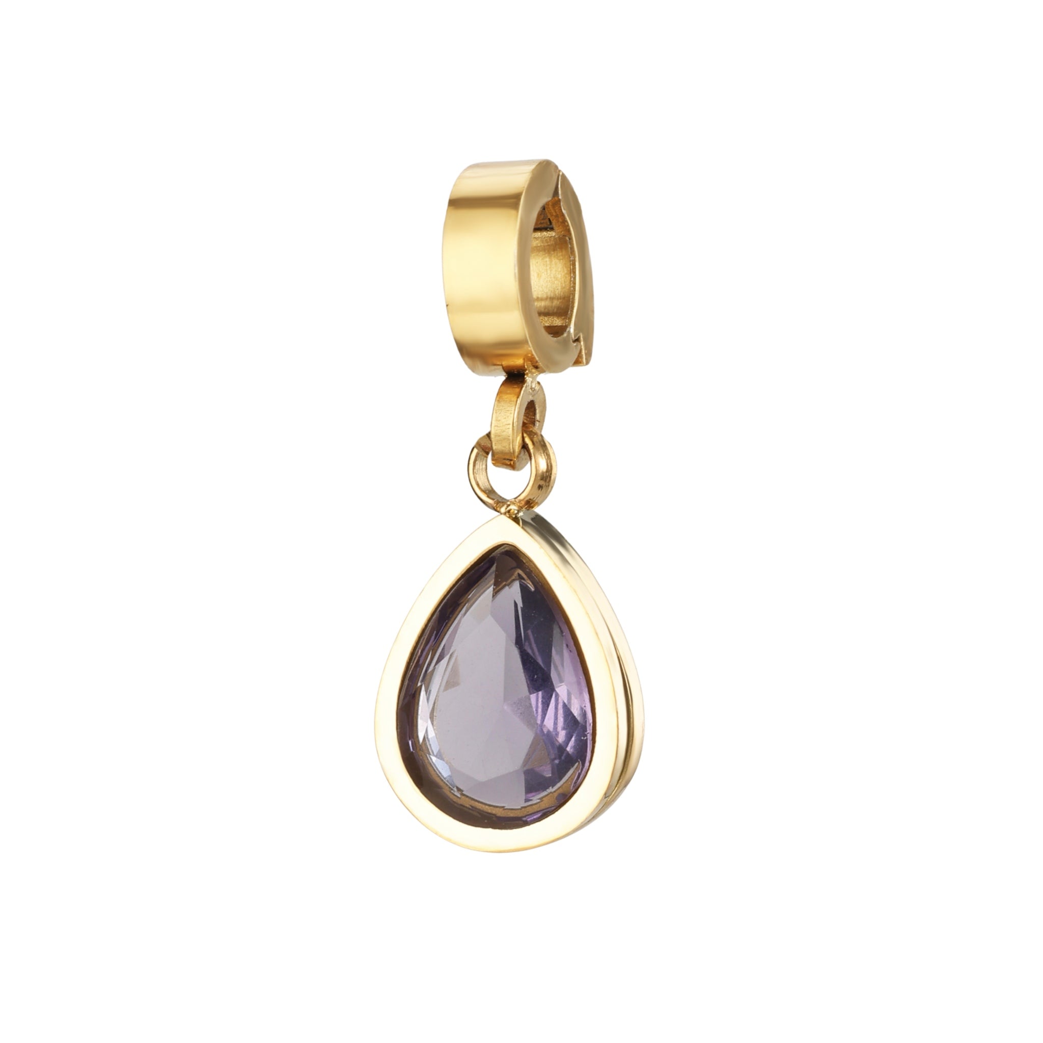 Orenza April Crystal Drop Charm - Teardrop Birthstone Charm - The Droplet Collection