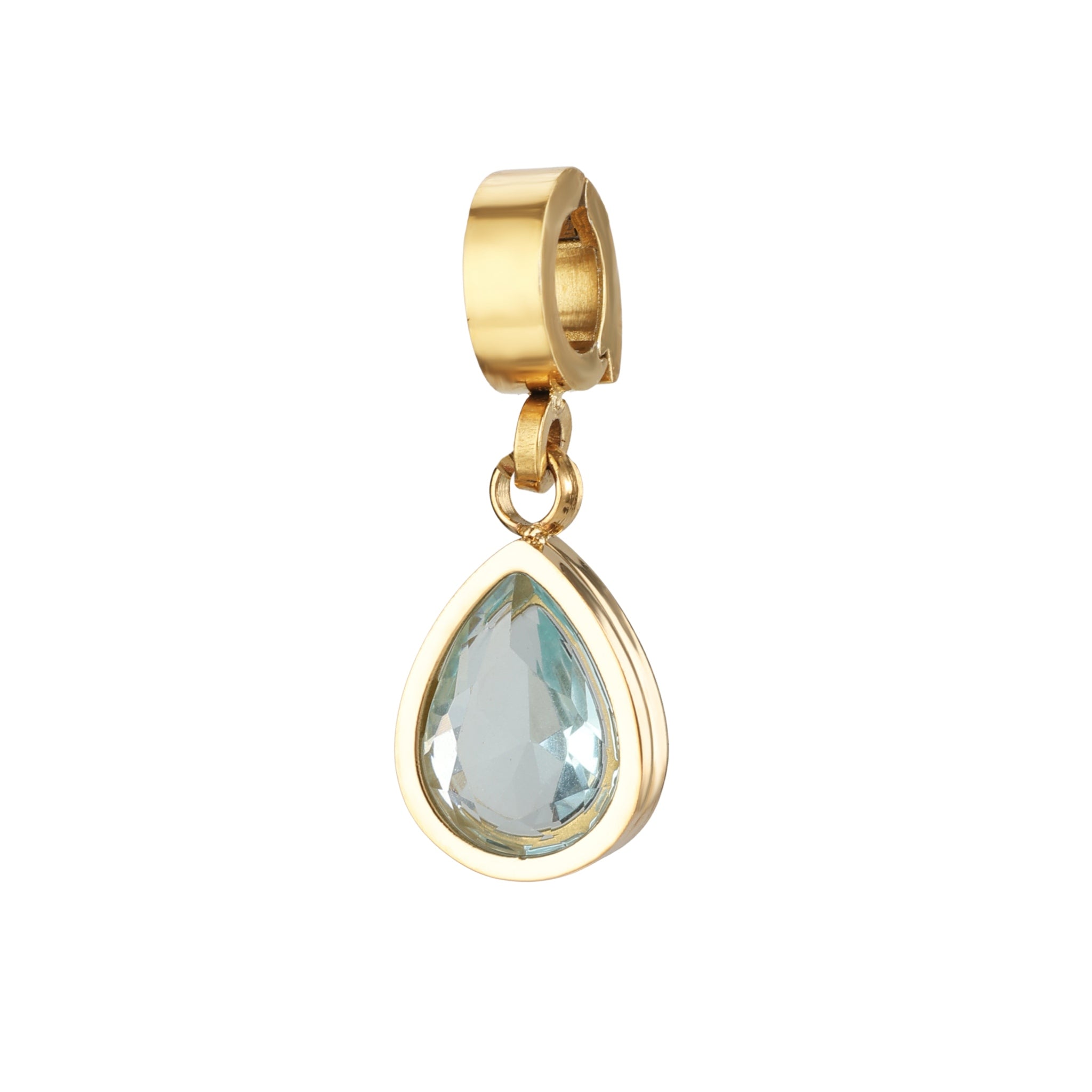 Orenza May Emerald Drop Charm - Teardrop Birthstone Charm - The Droplet Collection