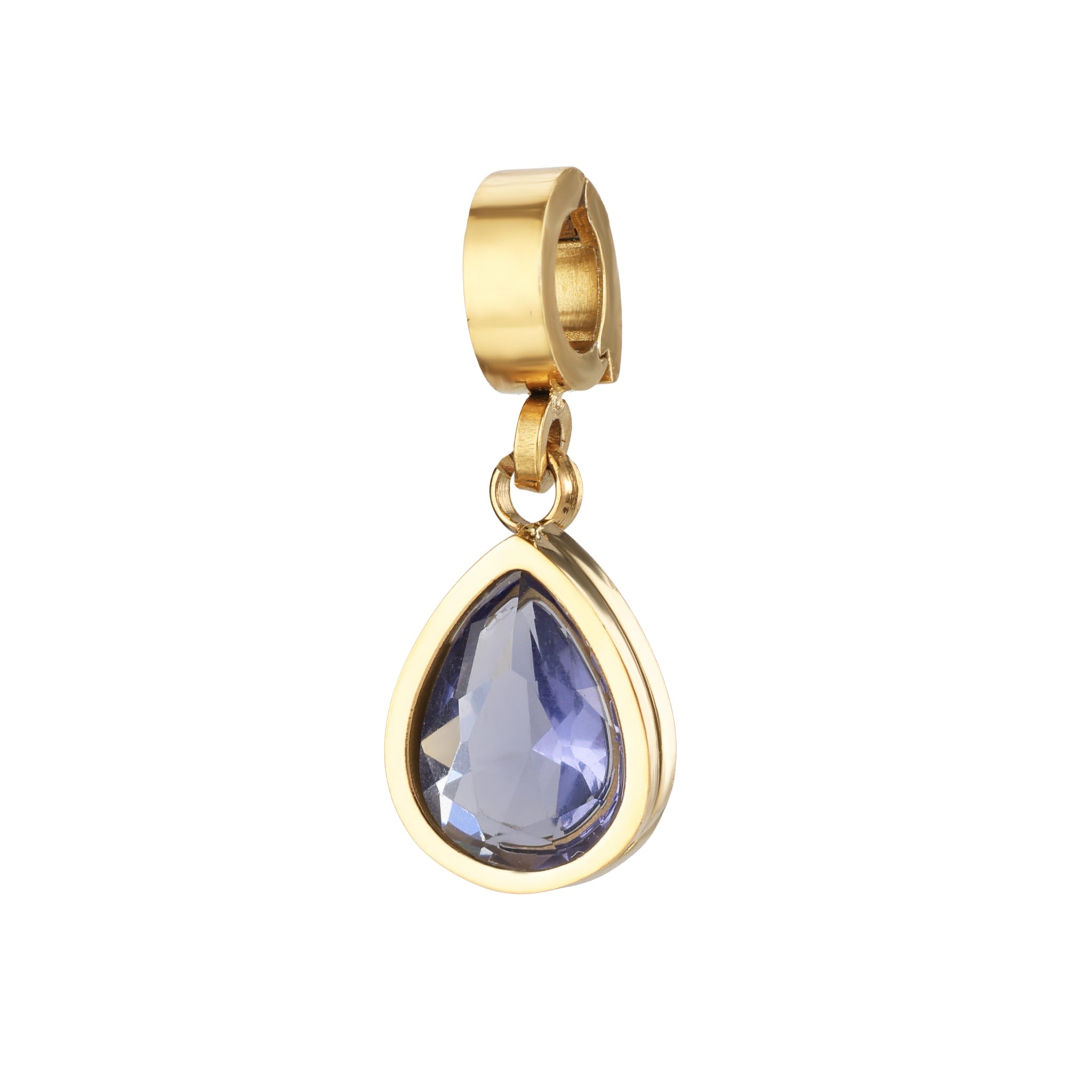 Orenza August Peridot Drop Charm - Teardrop Birthstone Charm - The Droplet Collection