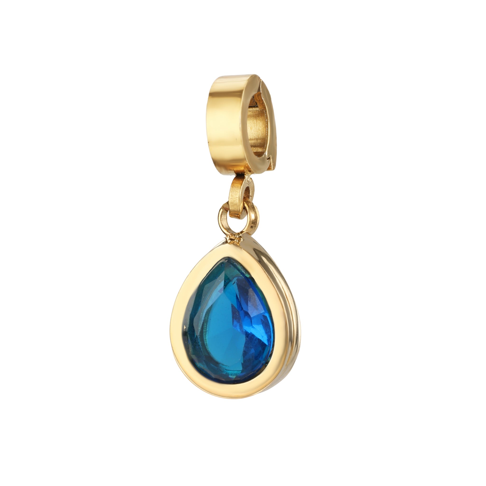 Orenza October Opal Drop Charm - Teardrop Birthstone Charm - The Droplet Collection