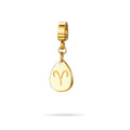 Orenza Aries Aura Charm - Gold Zodiac Teardrop Charm - The Aura Collection