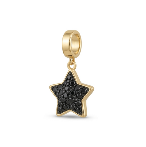 Orenza Black Crystal Star Charm – Pavé Star Charm