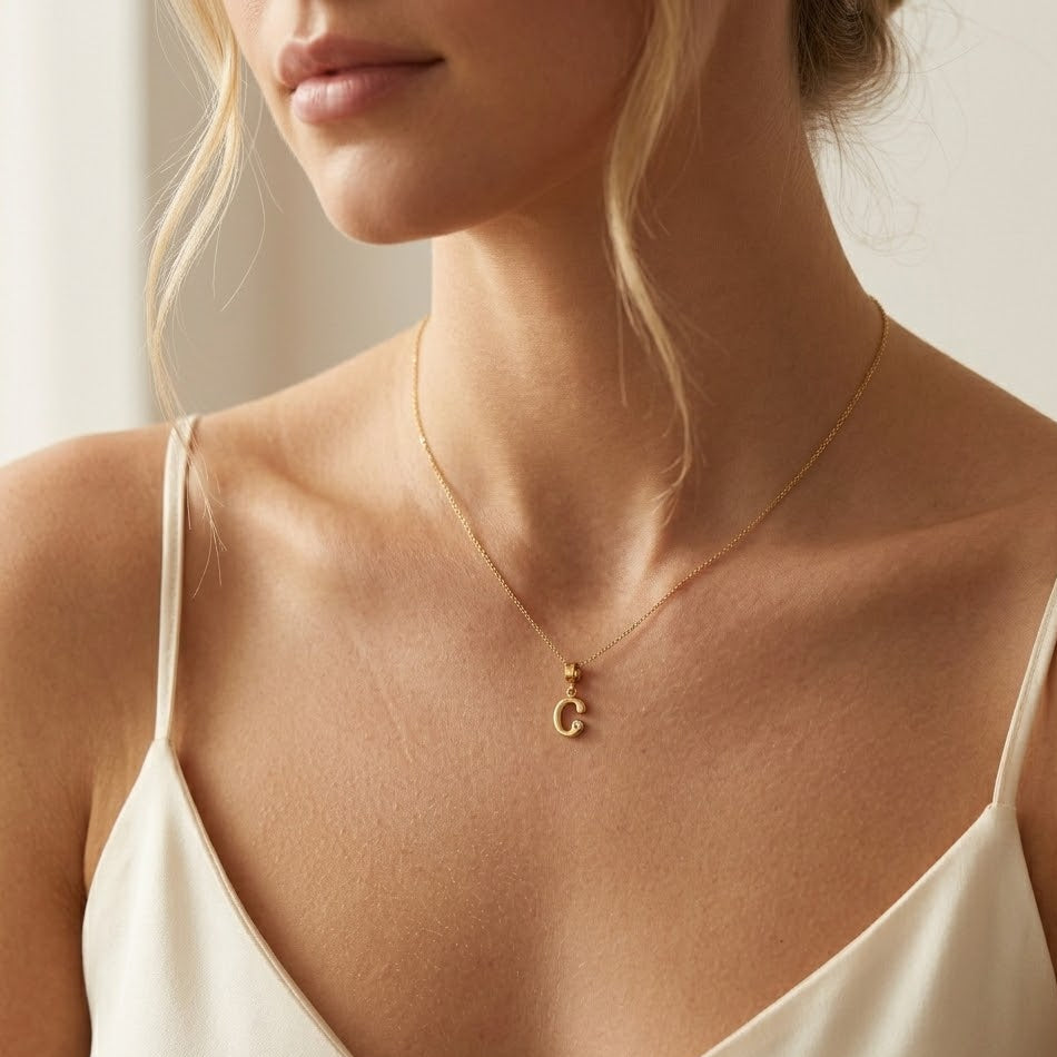 Orenza Letter C Charm - Crystal Accent Initial Charm