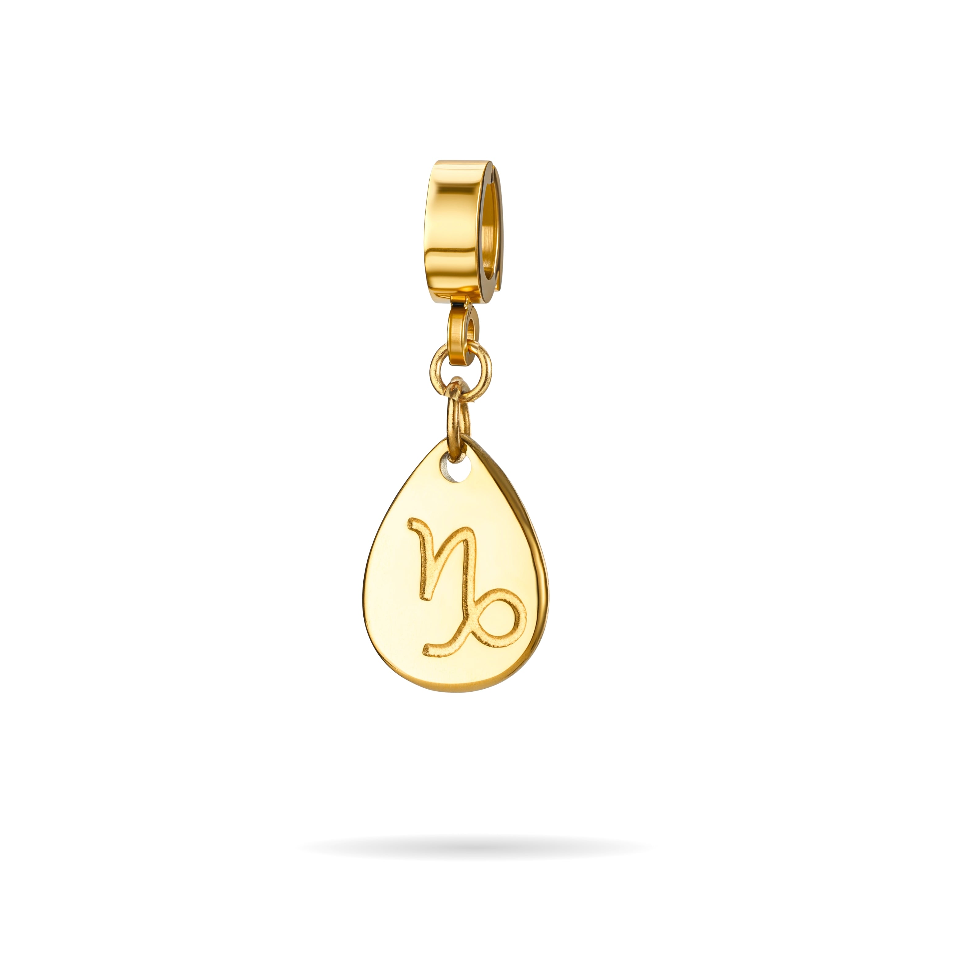 Orenza Capricorn Aura Charm - Gold Zodiac Teardrop Charm - The Aura Collection