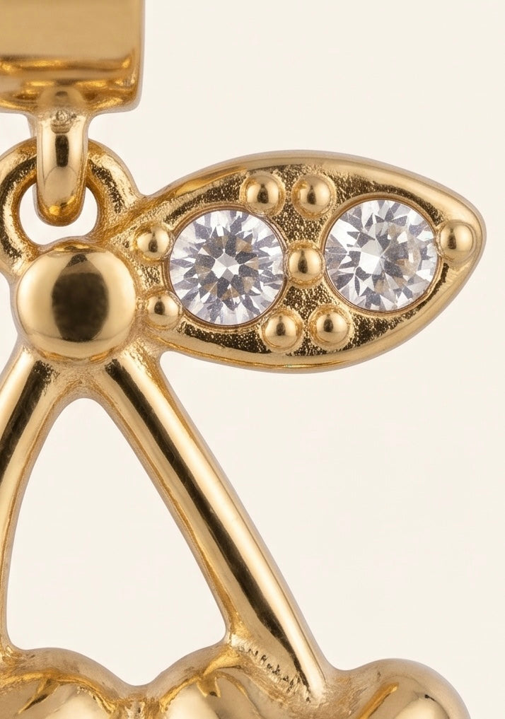 Gold Cherry Charm