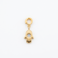 Orenza Hamsa Hand Pearl Charm - Gold Spiritual Charm - Waterproof Jewelry