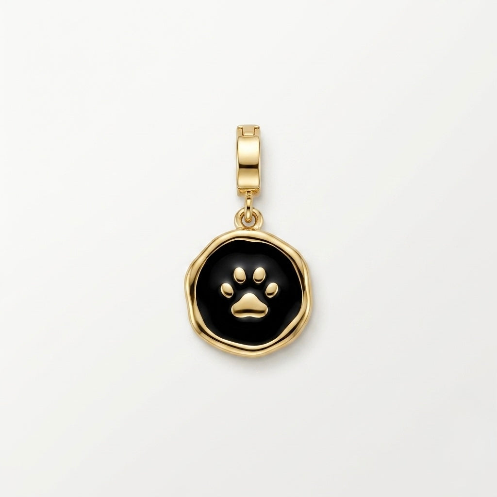 Paw Print Enamel Charm
