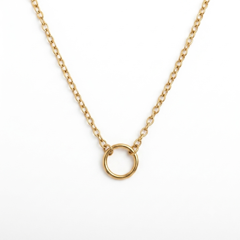 Open Circle Pendant Necklace