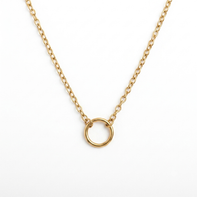 Open Circle Pendant Necklace
