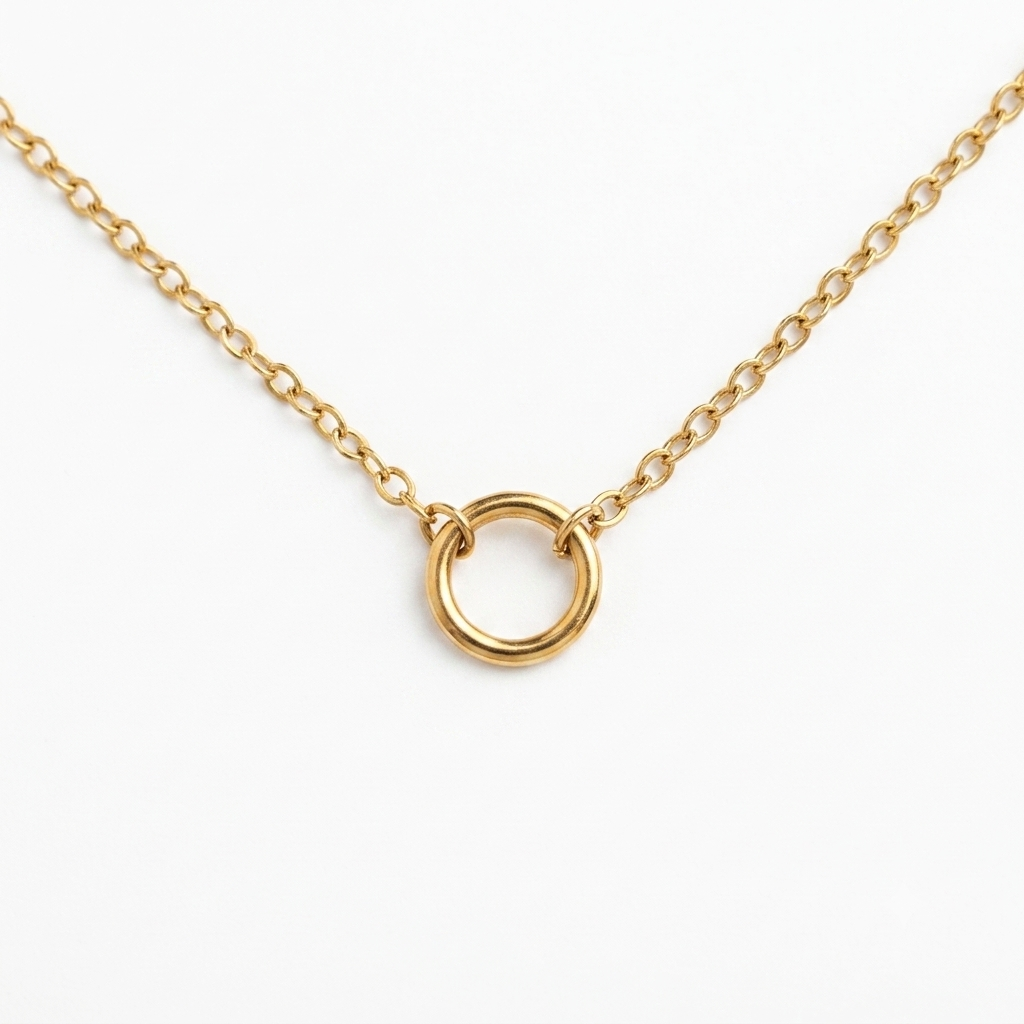 Open Circle Pendant Necklace