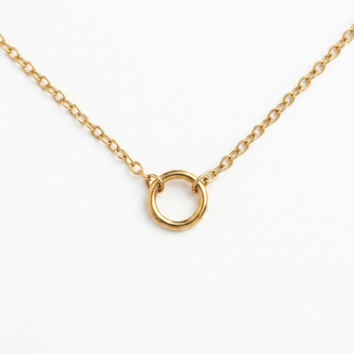 Open Circle Pendant Necklace