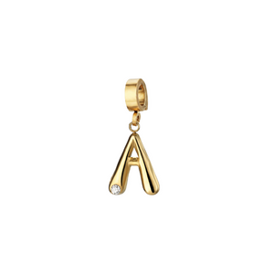 Orenza Letter A Charm - Crystal Accent Initial Charm