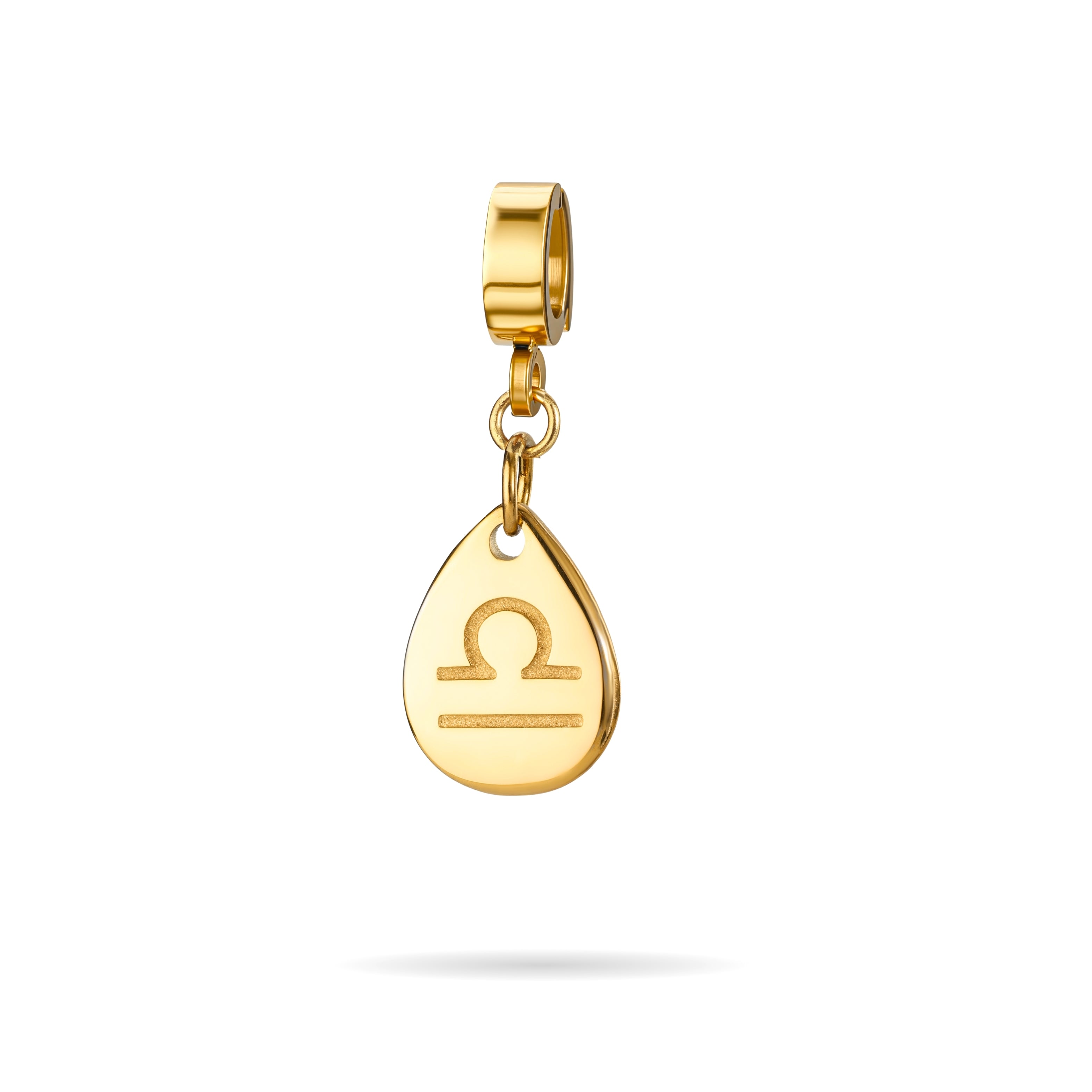Orenza Libra Aura Charm - Gold Zodiac Teardrop Charm - The Aura Collection
