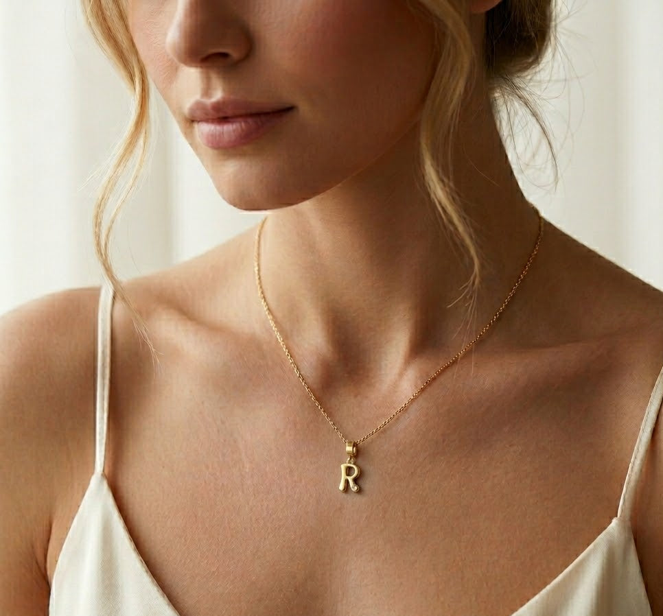 Orenza Letter R Charm - Crystal Accent Initial Charm