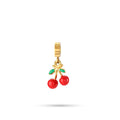 Orenza Red Cherry Charm - Enamel Gold Charm Necklace - Waterproof Jewelry