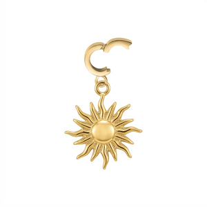 Orenza Sun Charm - Gold Celestial Charm - Waterproof Jewelry USA