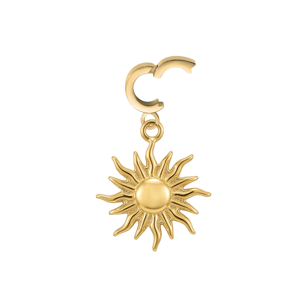 Orenza Sun Charm - Gold Celestial Charm - Waterproof Jewelry USA