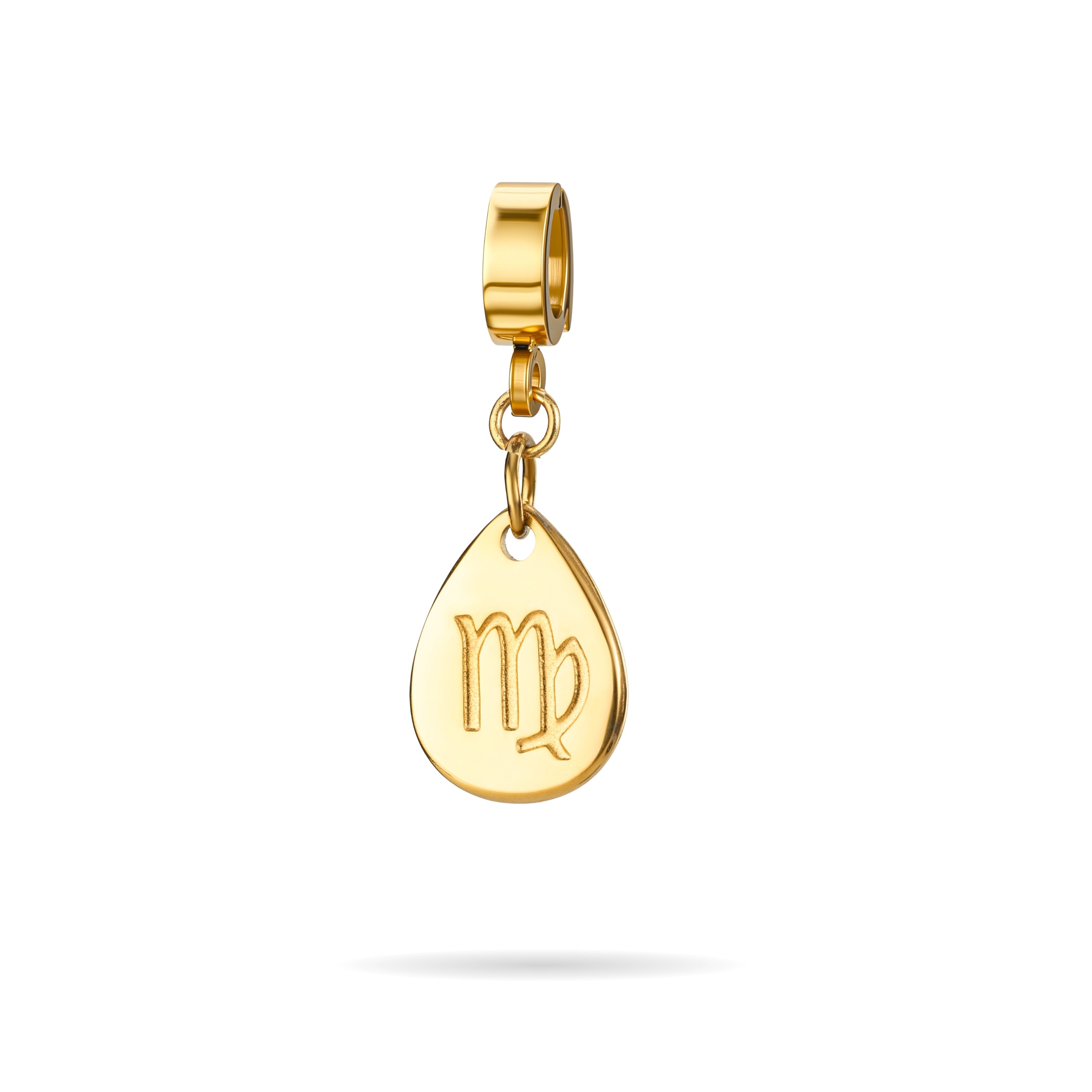 Orenza Virgo Aura Charm - Gold Zodiac Teardrop Charm - The Aura Collection