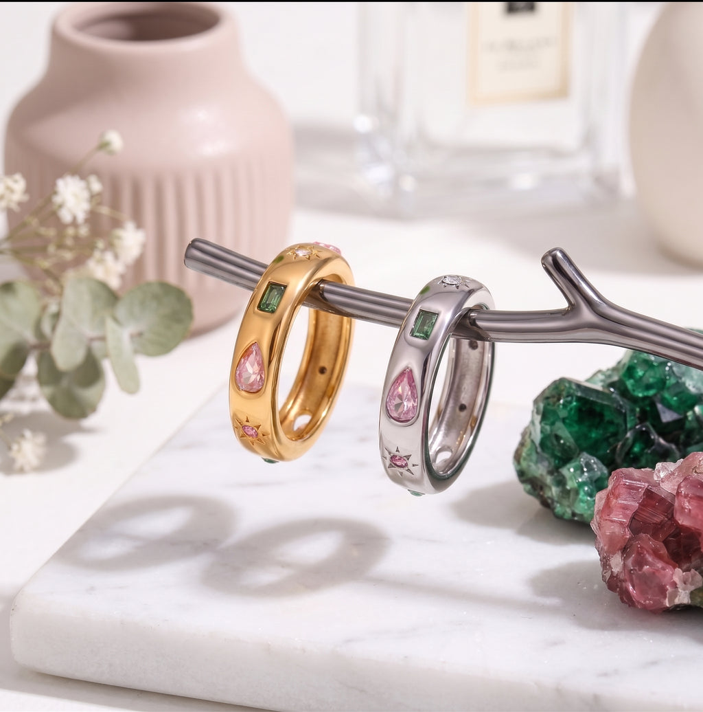 trending whimsy ring, rhinestone ring