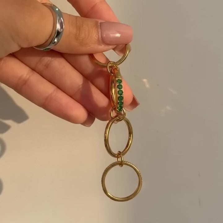 Emerald Interlinked Stack Ring